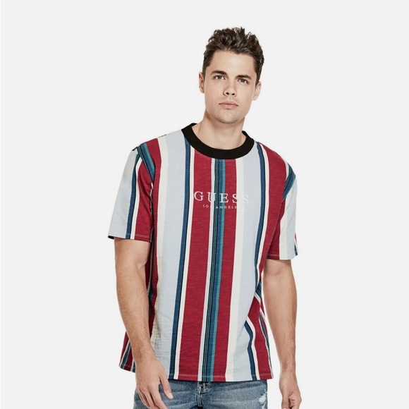 Guess Originals Oversized Colorful Striped Tee - Picture 6 of 8